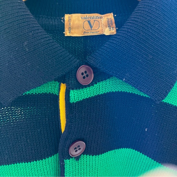 Vintage 1980’s Valentino Beach Wear Paninaro Polo RARE - Picture 11 of 13